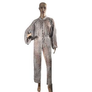 P2F Women’s Animal Print Kimono Robe Swim Coverup Festival Pool Size XS/S